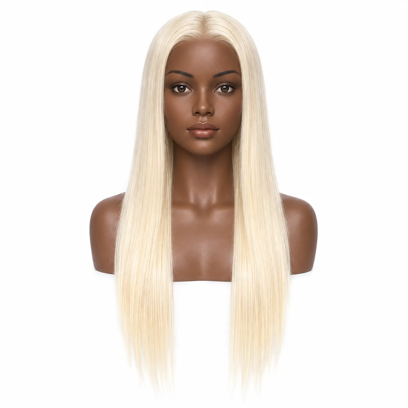 613 Blonde Straight Lace Front Wig – front view